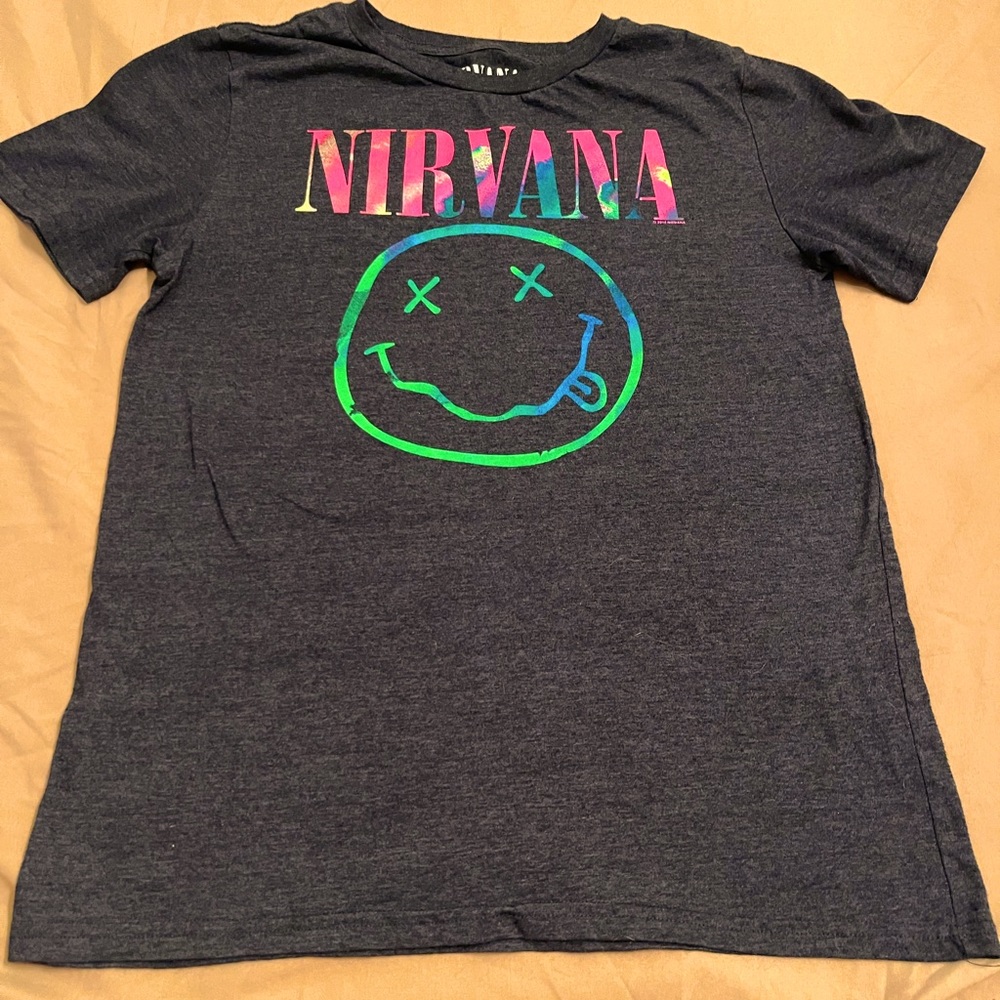 Nirvana rainbow band t-shirt